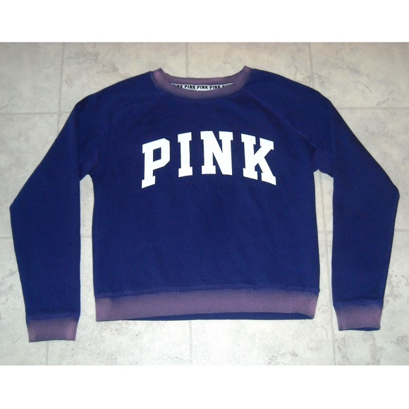 PINK Victoria's Secret Sweaters - Victoria's Secret PINK Purple Crewneck Sweatshirt